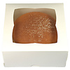 Bentocake-/Taartdoos met venster 15x15x7.5 cm