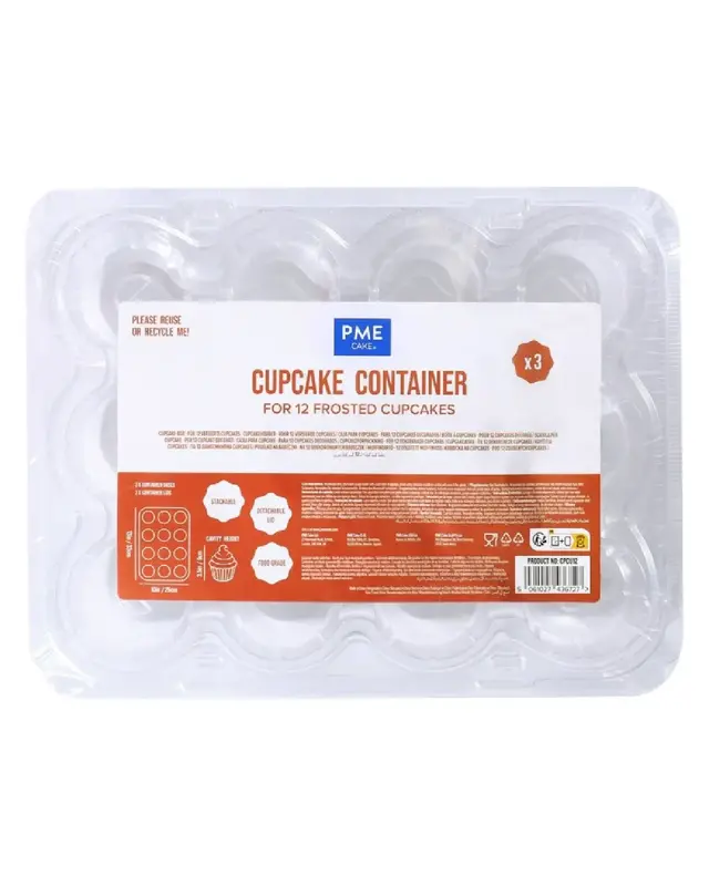 PME Plastic Cupcakehouders (12) Set/3