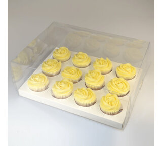House of Marie Cupcake Doos 12 Transparant (incl. tray)