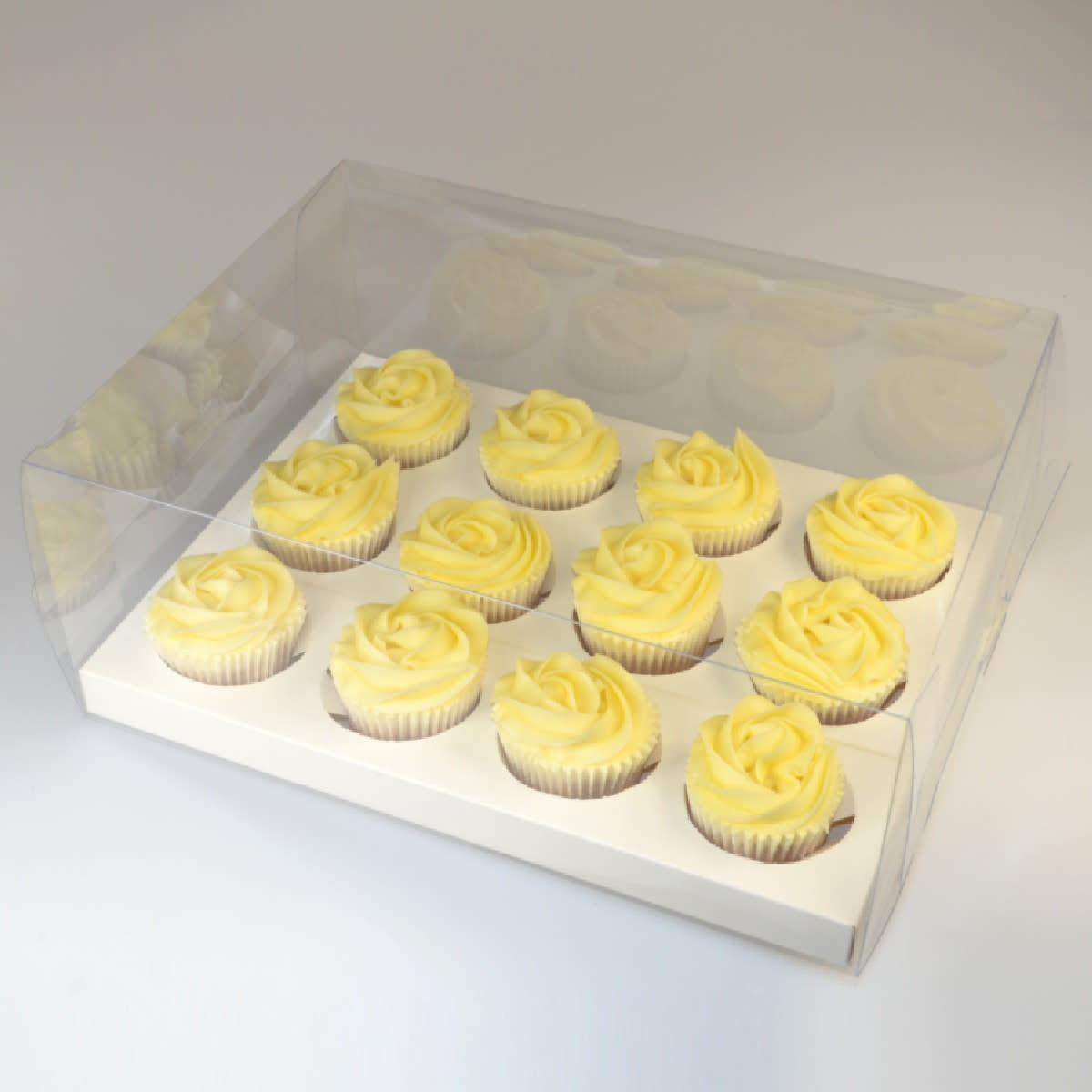 House of Marie Cupcake Doos 12 Transparant (incl. tray)