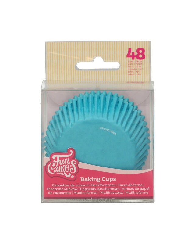 Funcakes FunCakes Cupcakevormpjes Turquoise pk/48