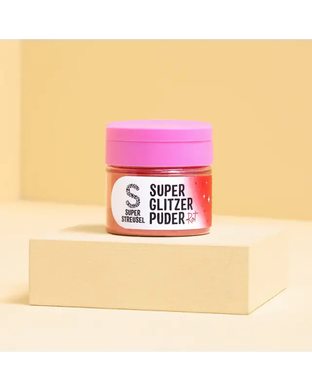 superstreusel Superstreuzel glitter rood 10gr