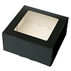 Taartdoos met venster 19x19x9cm. Zwart C2