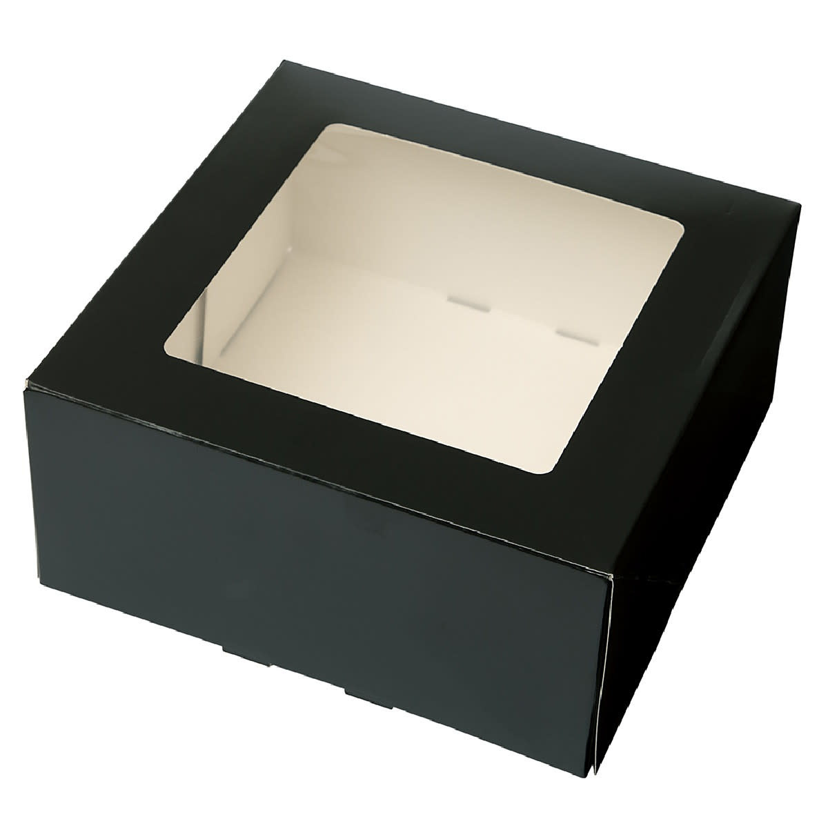 Brand New Cake Taartdoos met venster 19x19x9cm. Zwart C2