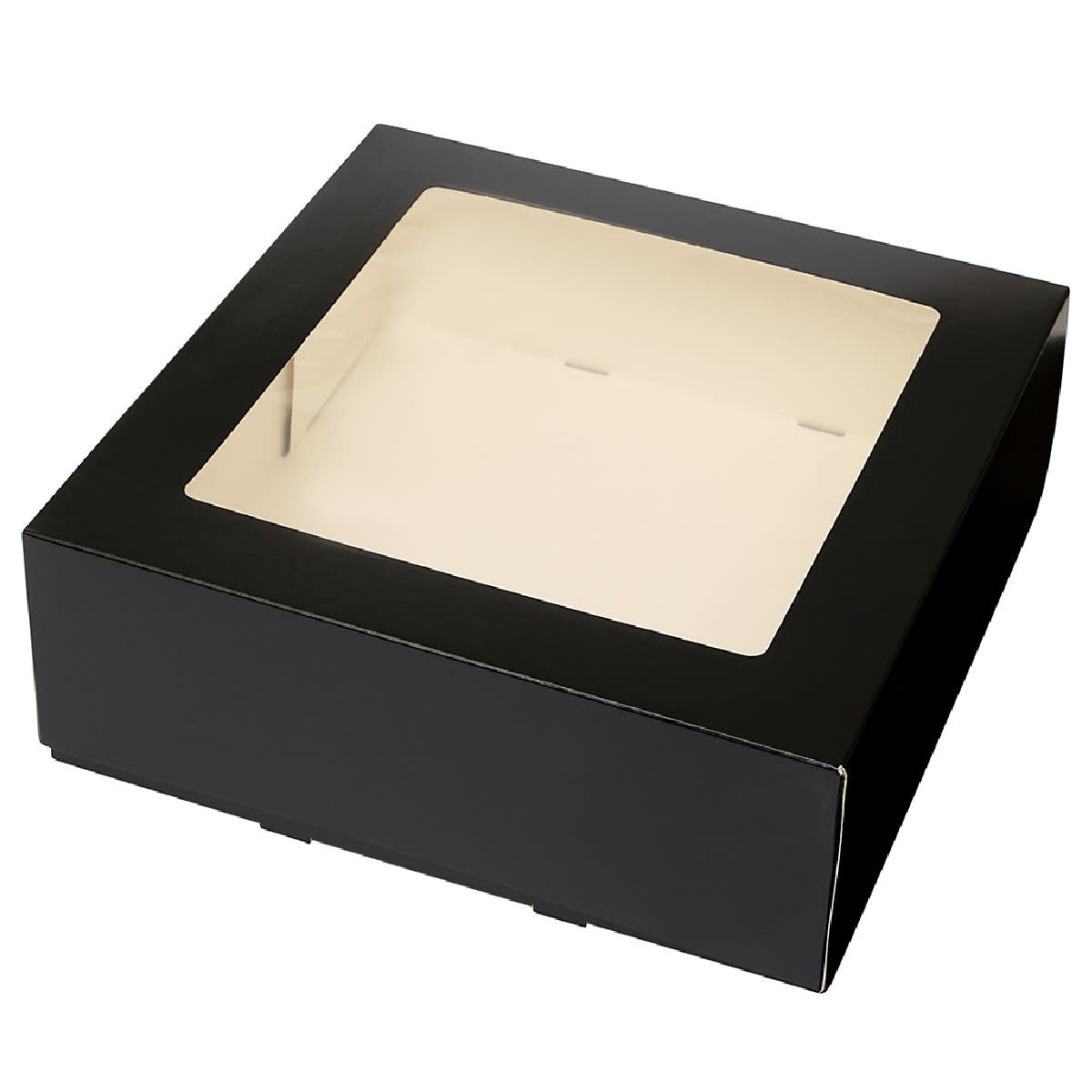 Brand New Cake Taartdoos met venster 26x26x9cm. Zwart A5