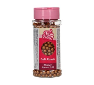 Funcakes FunCakes Soft Pearls Brons Medium Goud 60 g