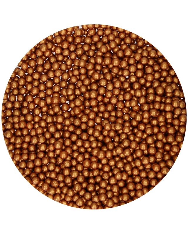 Funcakes FunCakes Soft Pearls Klein Brons Goud 70 g