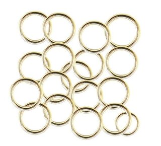 Taartdecoratie Ringen Goud Plastic Ø2cm 20 st