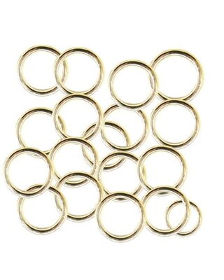 Taartdecoratie Ringen Goud Plastic Ø2cm 20 st