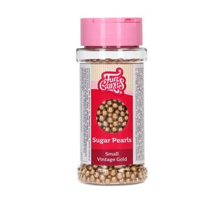 Funcakes FunCakes Sugar Pearls medium Vintage Gold 80 g