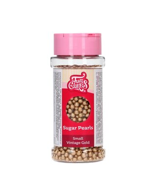 Funcakes FunCakes Sugar Pearls medium Vintage Gold 80 g
