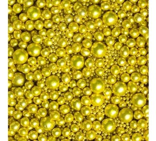 tastyme Metallic Pearls Sprinkles mix Gold 75g - glutenvrij