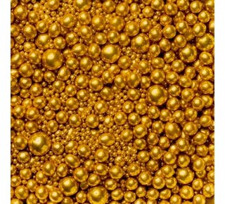 tastyme Metallic Pearls Sprinkles mix Antique Gold 75g - glutenvrij