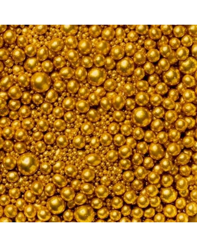 tastyme Metallic Pearls Sprinkles mix Antique Gold 75g - glutenvrij