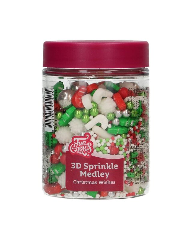 Funcakes FunCakes 3D Sprinkle Medley Christmas Wishes 70 g