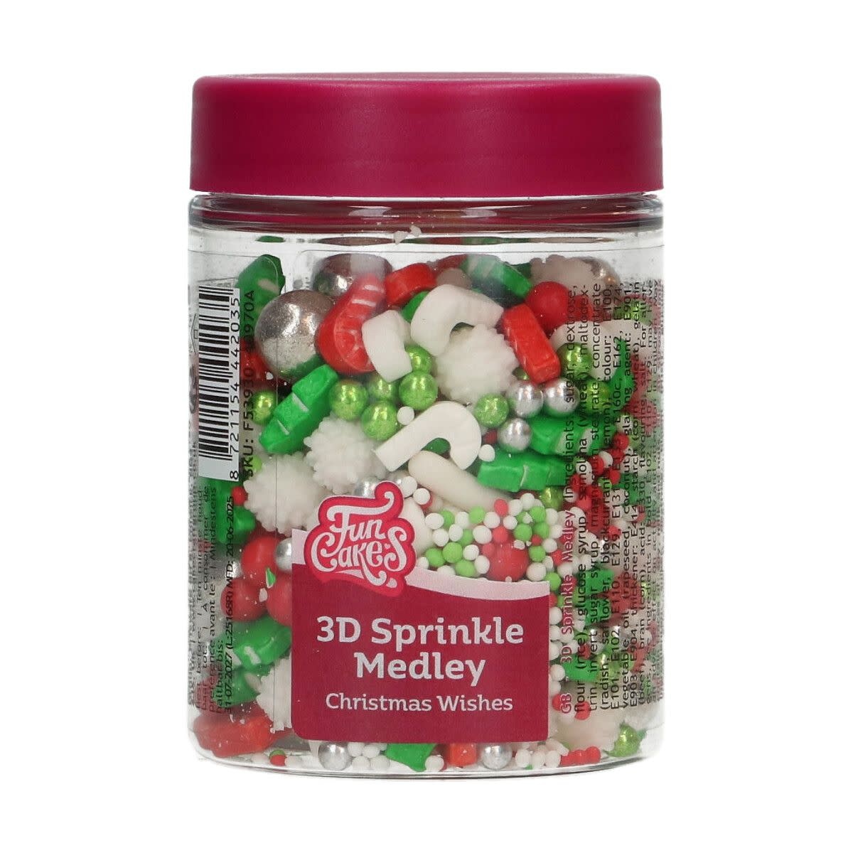 Funcakes FunCakes 3D Sprinkle Medley Christmas Wishes 70 g