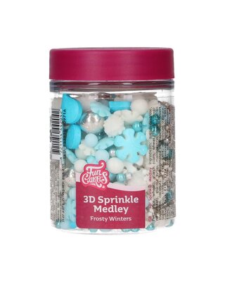Funcakes FunCakes 3D Sprinkle Medley Frosty Winters 70 g