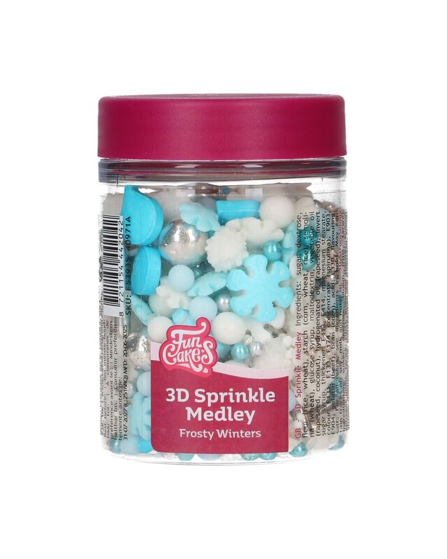 Funcakes FunCakes 3D Sprinkle Medley Frosty Winters 70 g