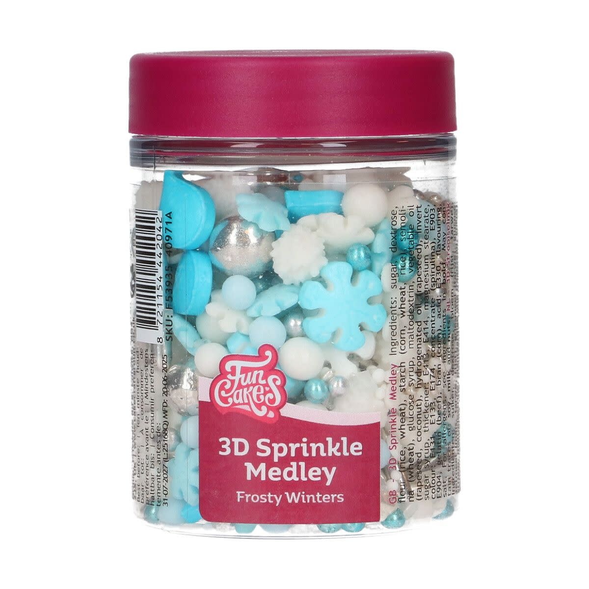 Funcakes FunCakes 3D Sprinkle Medley Frosty Winters 70 g