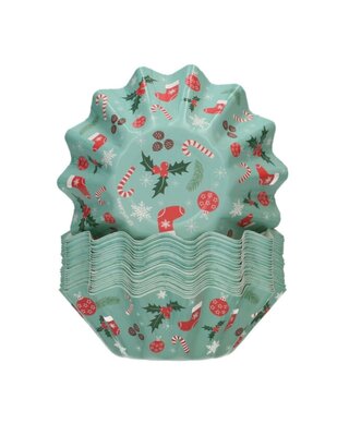 Funcakes FunCakes Bloom Baking Cups Kerst pk/48