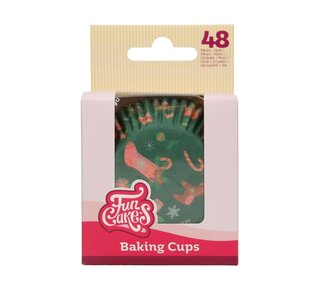 Funcakes FunCakes Baking Cups Kerst pk/48