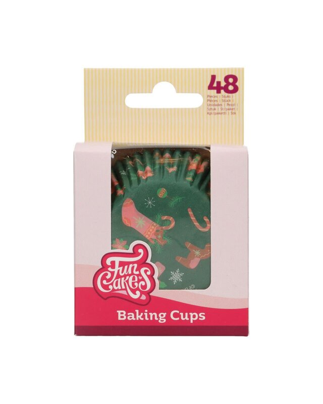 Funcakes FunCakes Baking Cups Kerst pk/48