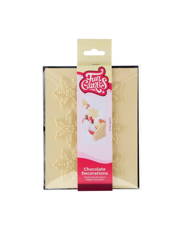 Funcakes FunCakes Chocolade Decoraties Sneeuwvlok pk/6