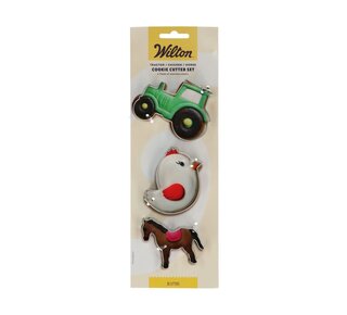 wilton Wilton Koekjesuitsteker Traktor - Kuiken - Paard set/3