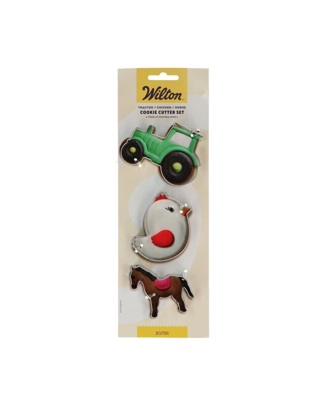 wilton Wilton Koekjesuitsteker Traktor - Kuiken - Paard set/3