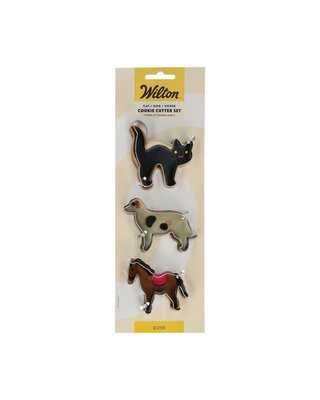 wilton Wilton Koekjesuitsteker Kat - Hond - Paard set/3