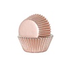 House of Marie Baking Cups Folie rose goud pk/24