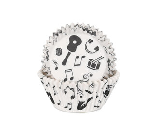 House of Marie House of Marie Baking Cups Muziek pk/50