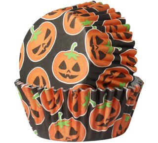 PME PME Halloween Cupcake Vormpjes Pompoen Ø50mm 30st