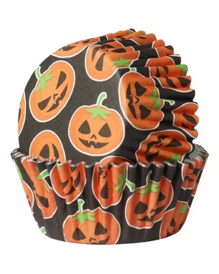 PME PME Halloween Cupcake Vormpjes Pompoen Ø50mm 30st