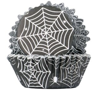 PME PME Halloween Cupcake Vormpjes Spinnenwebben Ø50mm 30st
