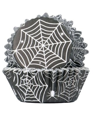 PME PME Halloween Cupcake Vormpjes Spinnenwebben Ø50mm 30st