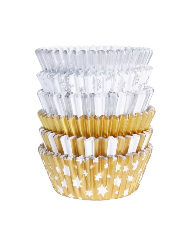 PME PME Cupcake Vormpjes Goud & Zilver 100st.