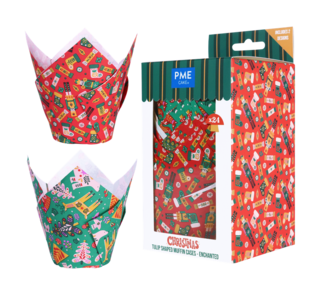 PME PME Kerst Tulpmuffinvormpjes - Betoverd (24 stuks)