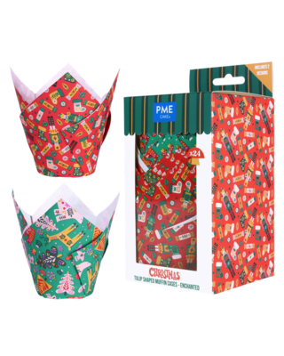PME PME Kerst Tulpmuffinvormpjes - Betoverd (24 stuks)