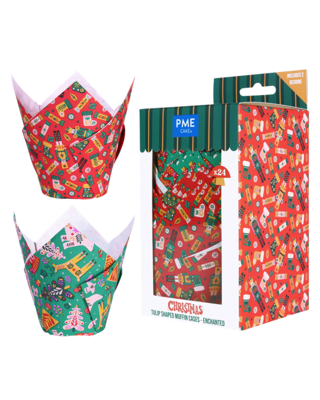 PME PME Kerst Tulpmuffinvormpjes - Betoverd (24 stuks)
