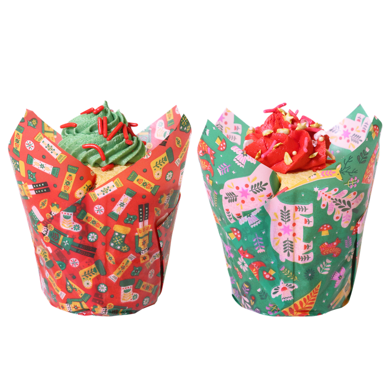 PME PME Kerst Tulpmuffinvormpjes - Betoverd (24 stuks)