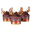 PME Kerst Cupcake Versieringset - Rendieren (Set van 6)