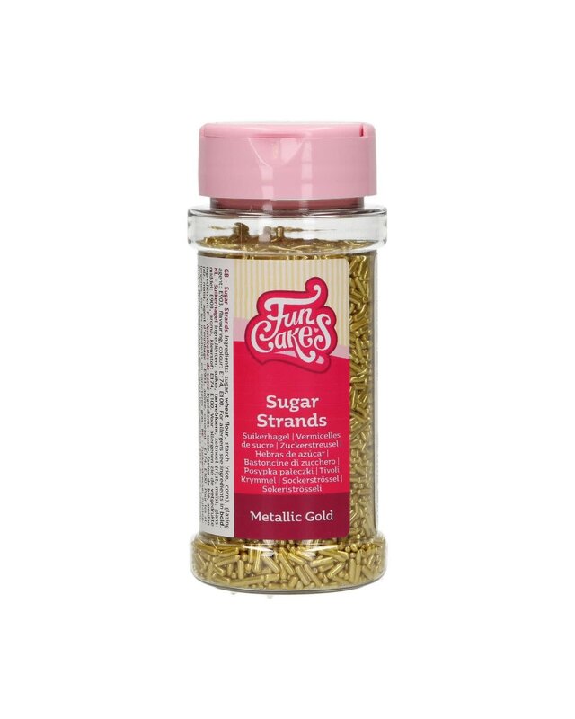 Funcakes FunCakes Sugar Strands -Metallic Goud- 80g