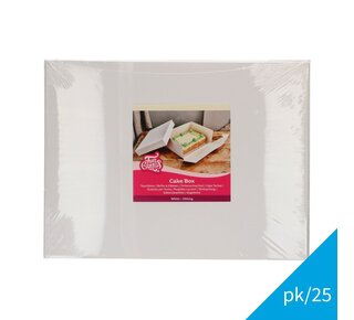 Funcakes FunCakes Taartdoos Wit 40x30x15 cm pk/25
