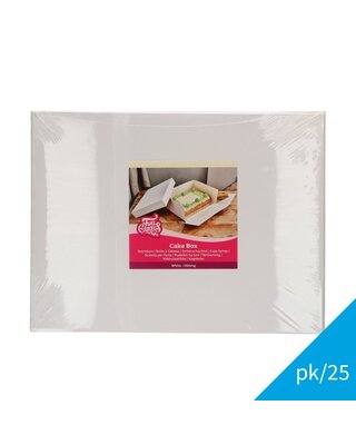 Funcakes FunCakes Taartdoos Wit 40x30x15 cm pk/25