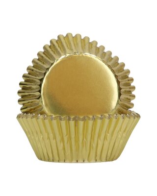 House of Marie House of Marie Baking Cups Folie Goud Bulk pk/500