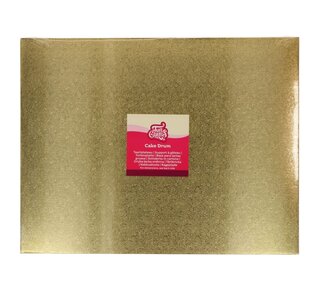 Funcakes Cake Drum Rechthoekig Goud 45 x 35 cm
