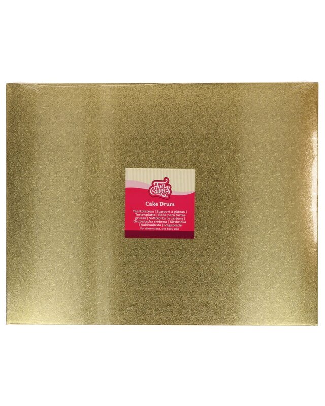 Funcakes Cake Drum Rechthoekig Goud 45 x 35 cm