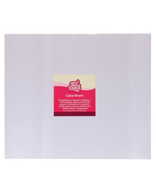 Funcakes Cake Drum Rechthoekig Wit 35 x 30 cm