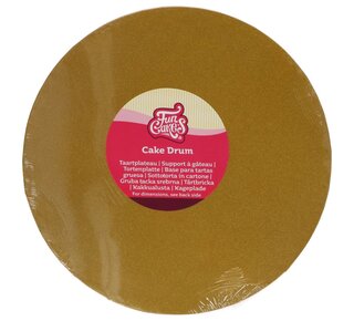 Funcakes Cake Drum Rond Glanzend Goud Ø 25 cm